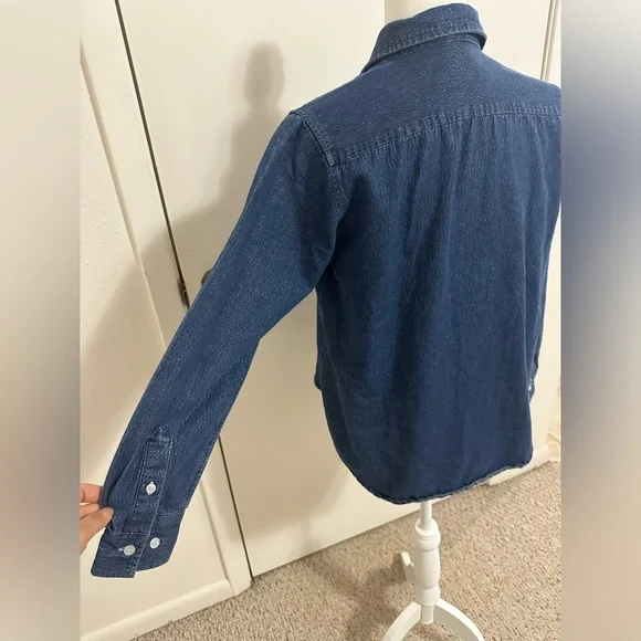 Vintage Tis The Season Mickey Mouse Shimmery Button Down Shirt Size Small - Picture 5 of 10